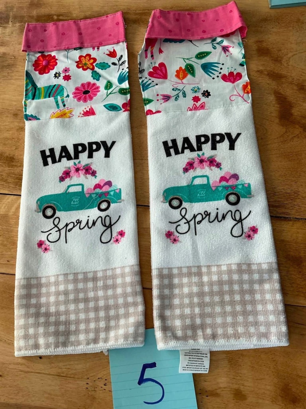 Handmade Spring Hanging Kitchen Towel Set - Picture 1 of 2